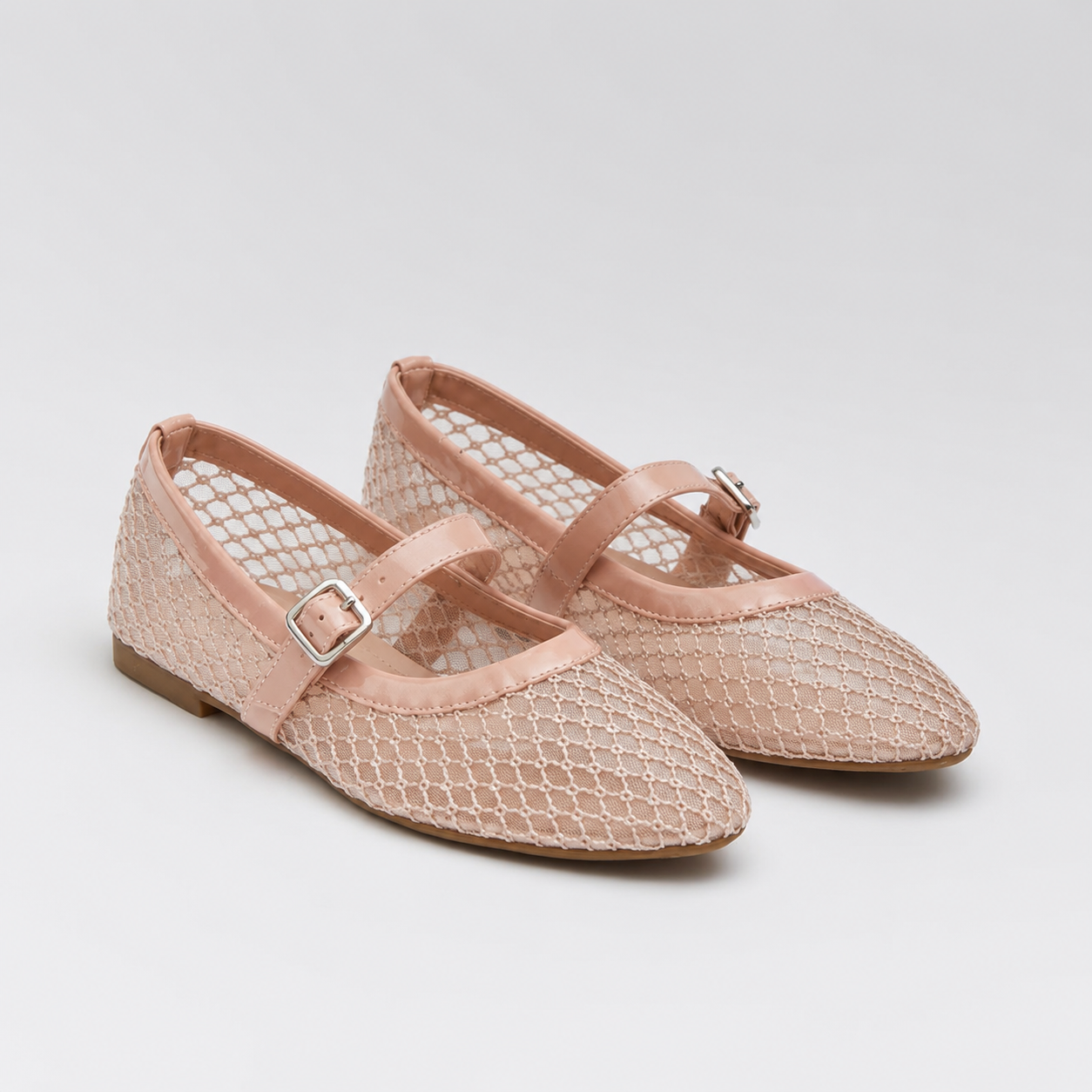 Ballerines rose poudré ajourées - Image 2